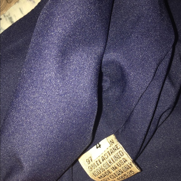 Lela Rose Abstract Art Pencil Skirt Navy Orange 4 - Picture 8 of 8